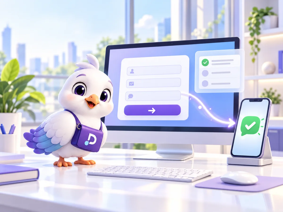 Web formundan telefona anlık bildirim akışını sunan Davetify güvercini